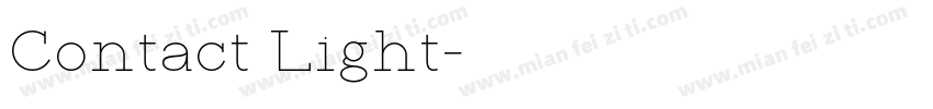 Contact Light字体转换